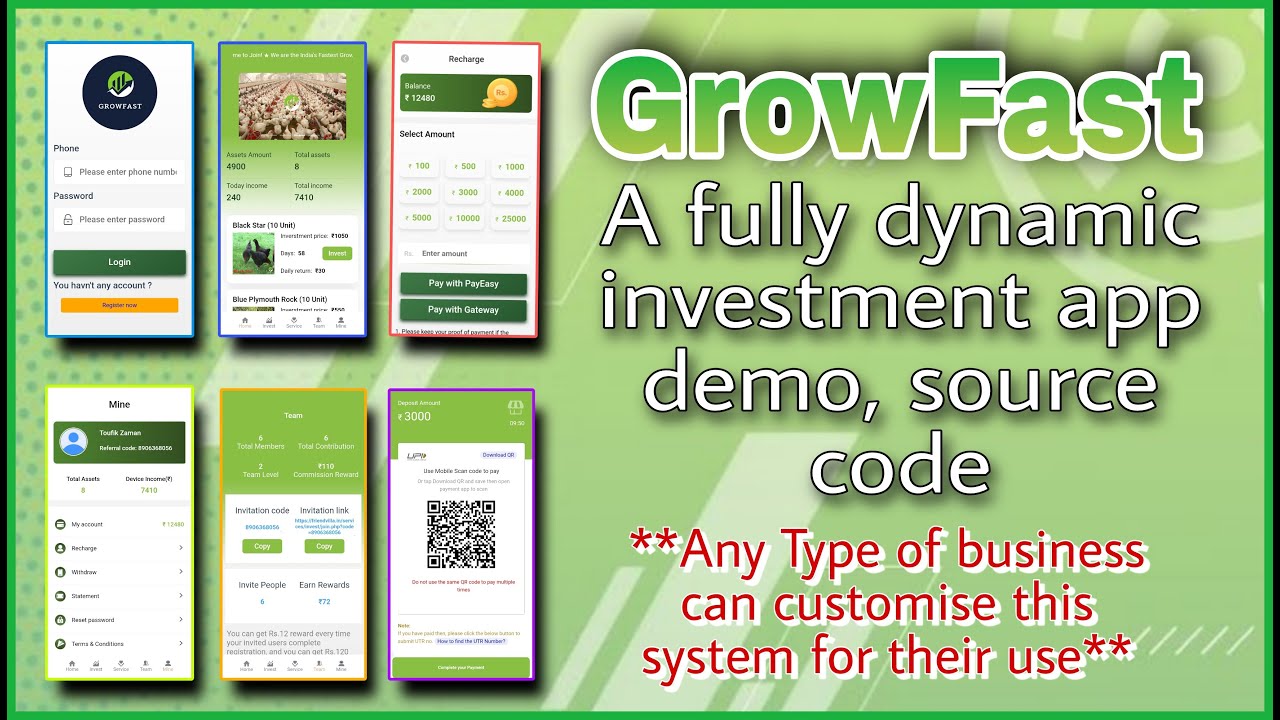 Thumbnail of GrowFast A Investment Earning App With Admin Panel | Daily Interest, Refer Income & Bonus | MakeEasy