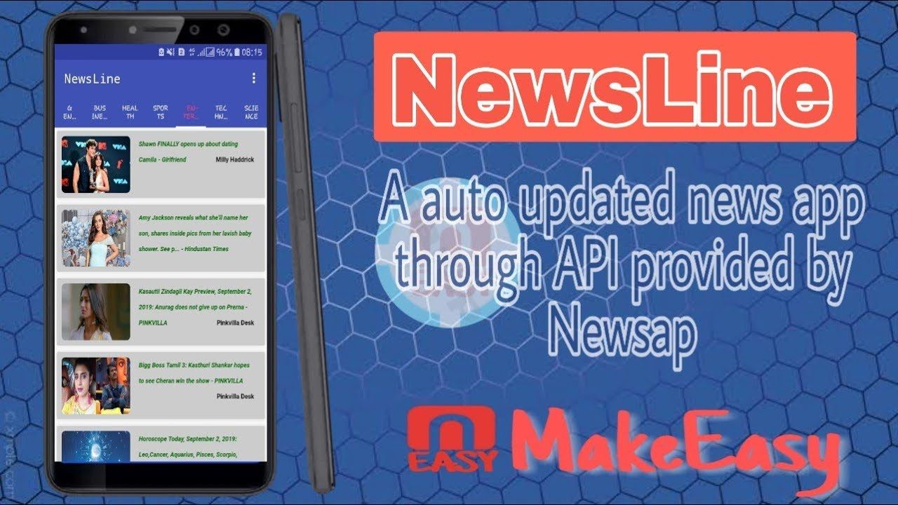 Thumbnail of NewsLine a news app AIA | For Kodular, Thunkable, App Inventor Platform | MakeEasy